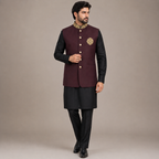 Wine Waistcoat for Men in Italian Tropical Super 150's