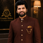 Burgundy Italian Tropical Super 180's Prince Coat Worn By Mr. Hamayan Tayyab