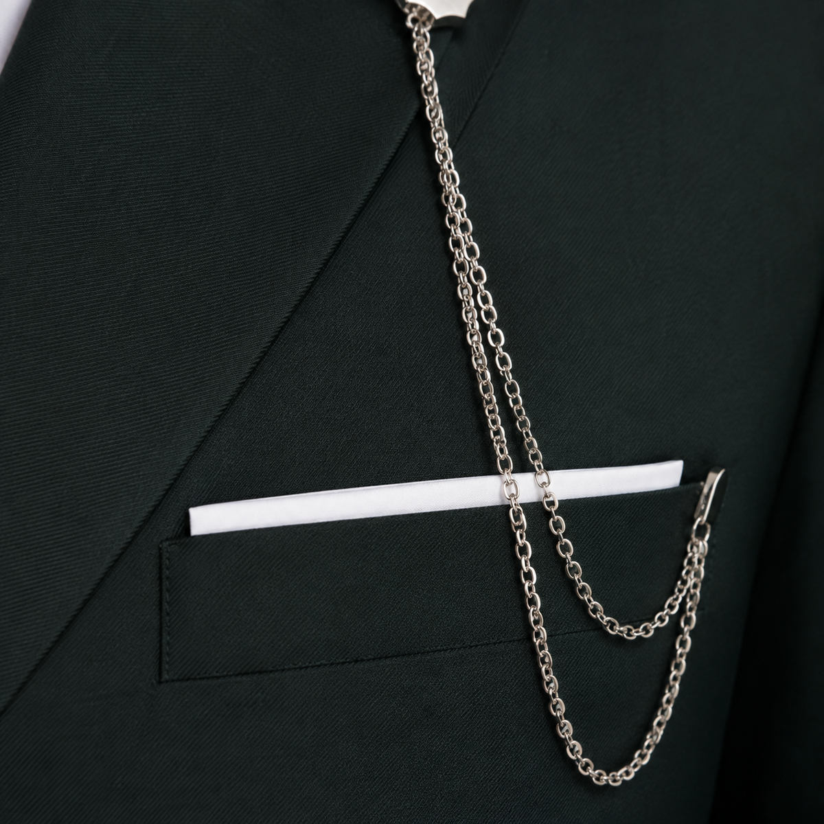 Dark Green Double Breasted Suit for Men in Biella 180's