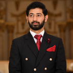 Black Suiting Fabric Double-Breasted Suit for Men Worn By Mr. Faizan