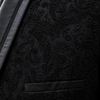 Black Embroidered with Hand Embellished Tuxedo for Men Worn by Mr. Hafiz Zaheer