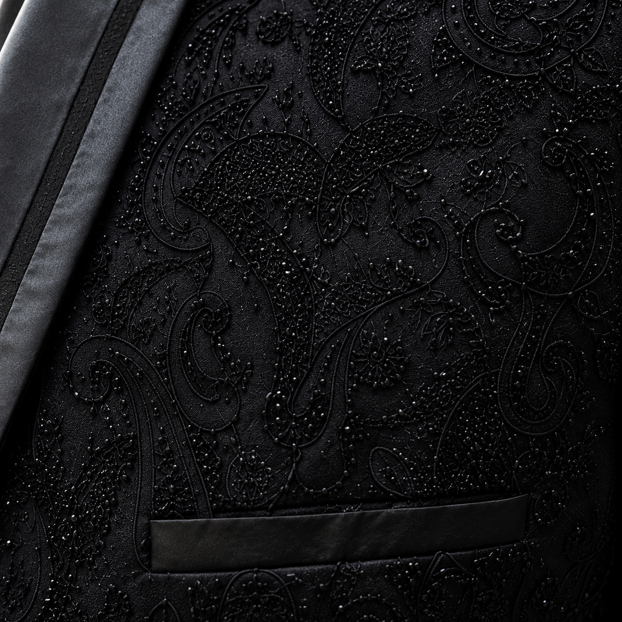 
                  
                    Black Embroidered with Hand Embellished Tuxedo for Men Worn by Mr. Hafiz Zaheer
                  
                