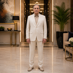 White 2-Piece Suit for Men Worn By Owner of Rafi Group Mr. Imtiaz Rafi