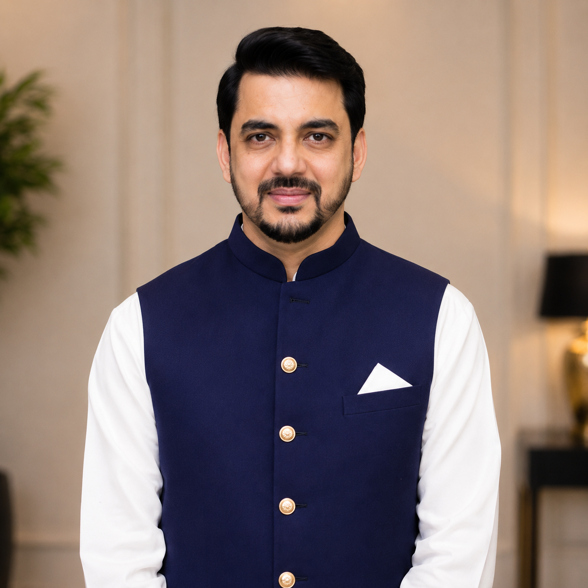 Navy Blue Waistcoat for Men