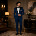 Teal Blue Tuxedo Suit for Groom