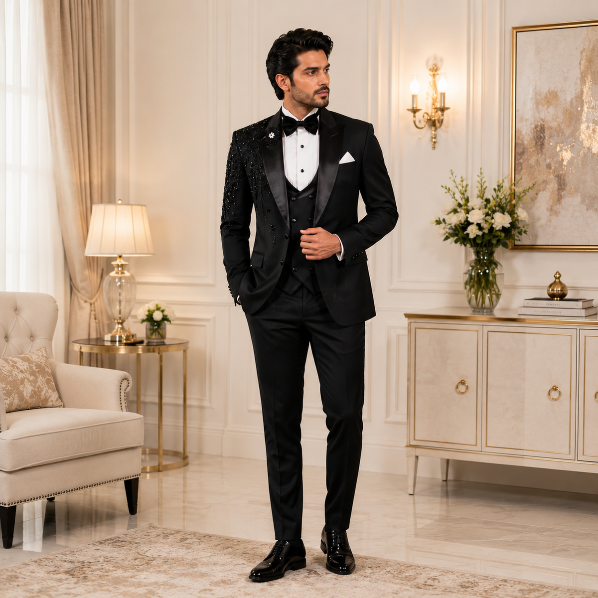 Black Designer Tuxedo for Weddings & Special Occasions