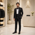 Men's Black Wedding Tuxedo Suit Style For Groom