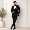 The Perfectly Elegant Men's Black Tuxedo 3-Piece Suit