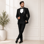 The Perfectly Elegant Men's Black Tuxedo 3-Piece Suit