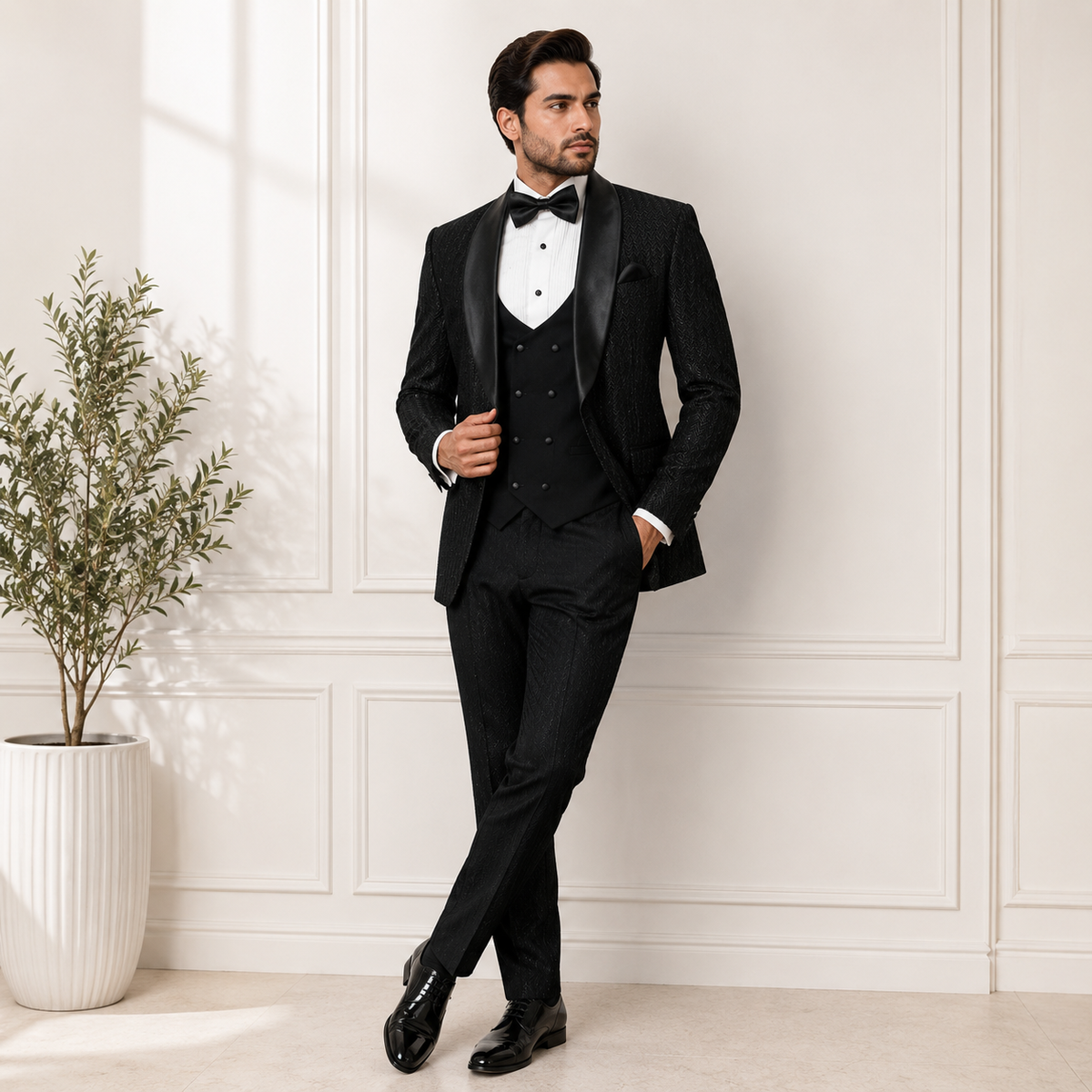 The Perfectly Elegant Men's Black Tuxedo 3-Piece Suit