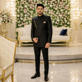 Bespoke Achkan-Style Two-Piece Formal Ensemble