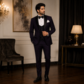 Slim Fit Italian Burgundy Tuxedo Suit for Men