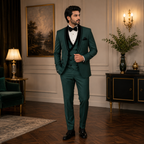 Emerald Green Tuxedo 3-Piece Suit for Men
