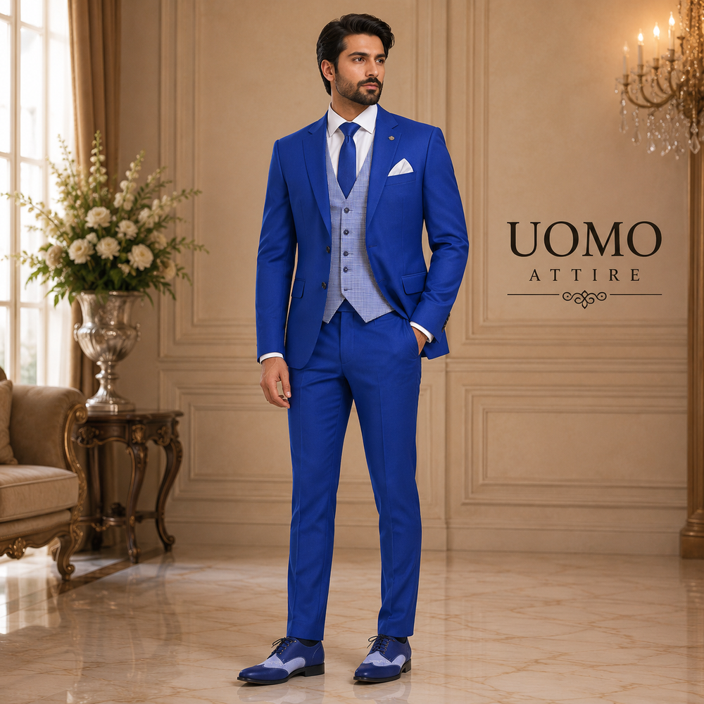 Blue Suits for Men | Men's Wedding Wear and Formal Wear Uomo Attire Blue Suits for Men | Men's Wedding Wear and Formal Wear Uomo Attire