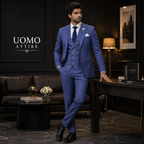 Woolen fabric three piece suit for wedding