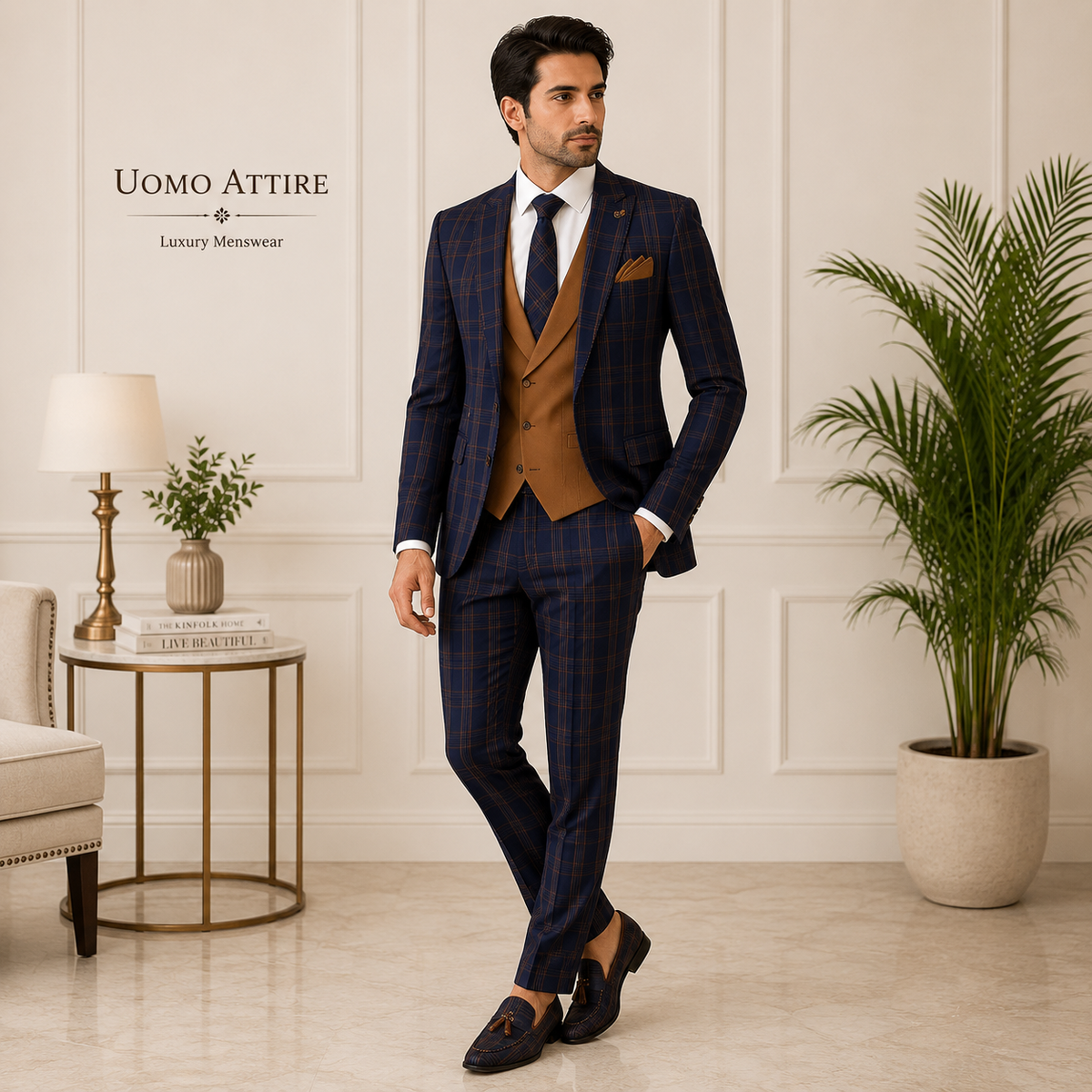 Modern made-to-measure three piece suit