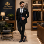 Costume trois pièces bespoke avec gilet contrasté
