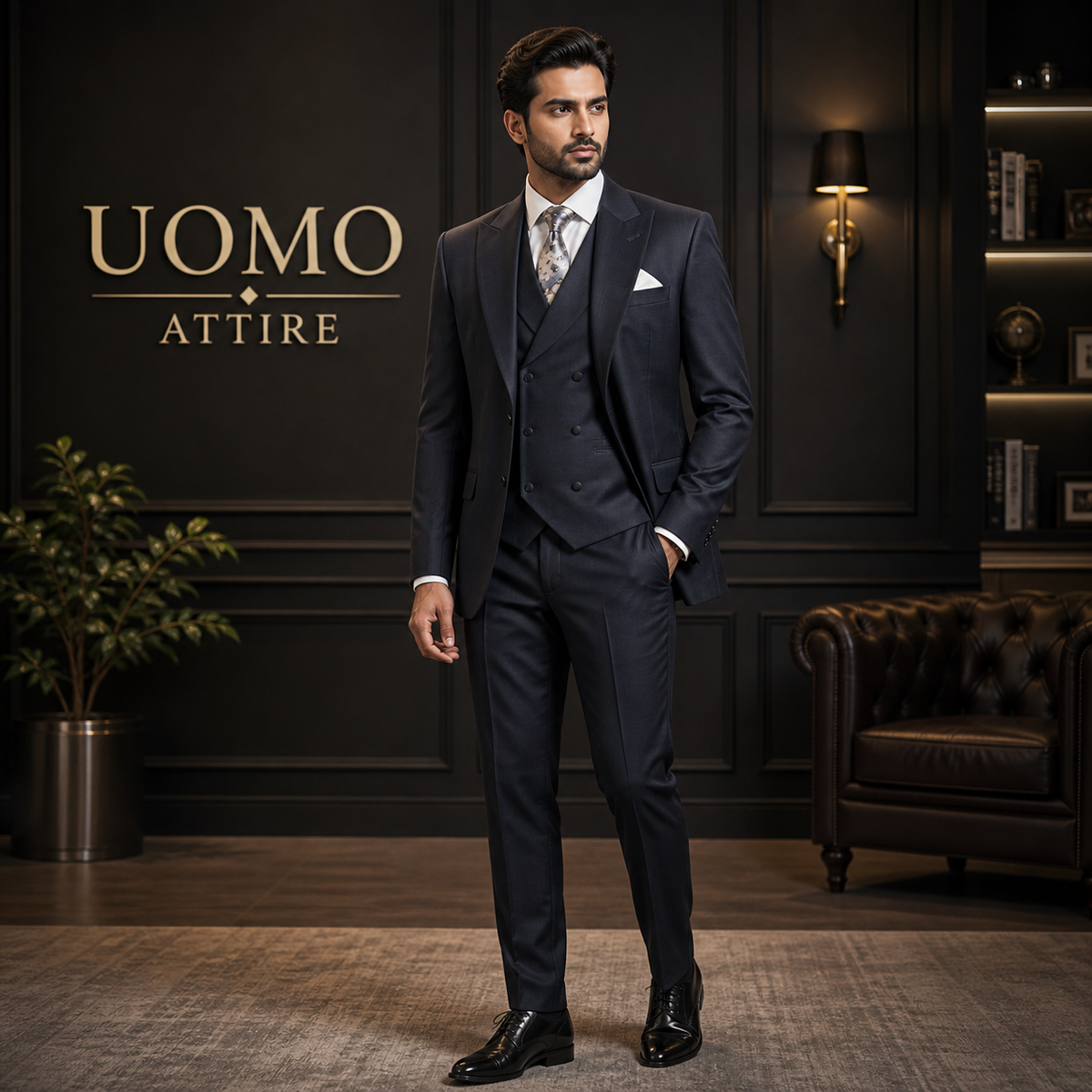 Charcoal Grey 3 Piece Suit for Men