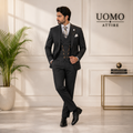 Classic Gray Bespoke 3 Piece Suit for Men