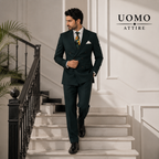 Men's Premium Deep Green Double Breasted 2 Piece Suit