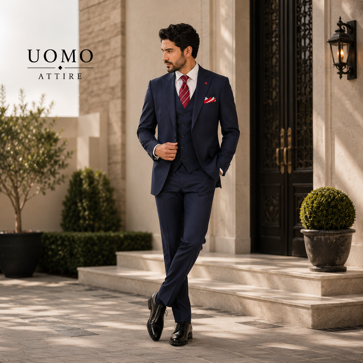 Premium Quality Bespoke Italian Midnight Blue Suits For Men