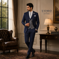 Light blue 3 piece suit with contrast vest