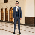 Our Valued Happy Client Mr. Umar Riaz in Check 3 Piece Suit