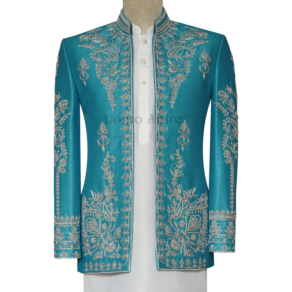 Classic Designer Open Front Wedding Prince Coat
