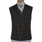 Classic Gray Bespoke 3 Piece Suit for Men Vest