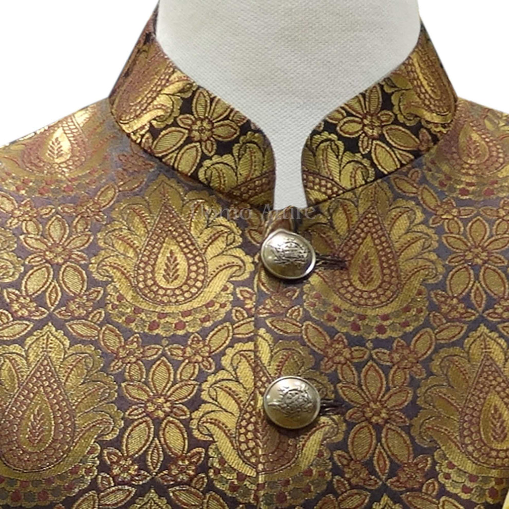 Colorful waistcoat with customized foot wear in same fabric