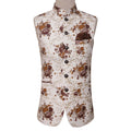 Cotton printed waistcoat with black buttons