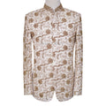 Cream color prince coat with golden embroidery for wedding | Cream Prince Coat for Groom