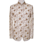 Cream color prince coat with golden embroidery for wedding | Cream Prince Coat for Groom