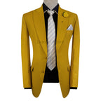 Custom-Made Italian Yellow Two-Piece Suit