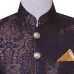 Custom-made jamawar prince coat for mehndi 3