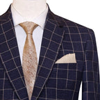 Custom-tailored windowpane customized 2 piece suit 2