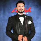 Custom Black Wedding Tuxedos Suit For Men | Black Tuxedos for Men 