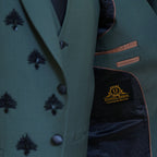 Inside Round Lining Fashion of Custom Embellished Light Green Three Piece Suit | Three Piece Suit for Men