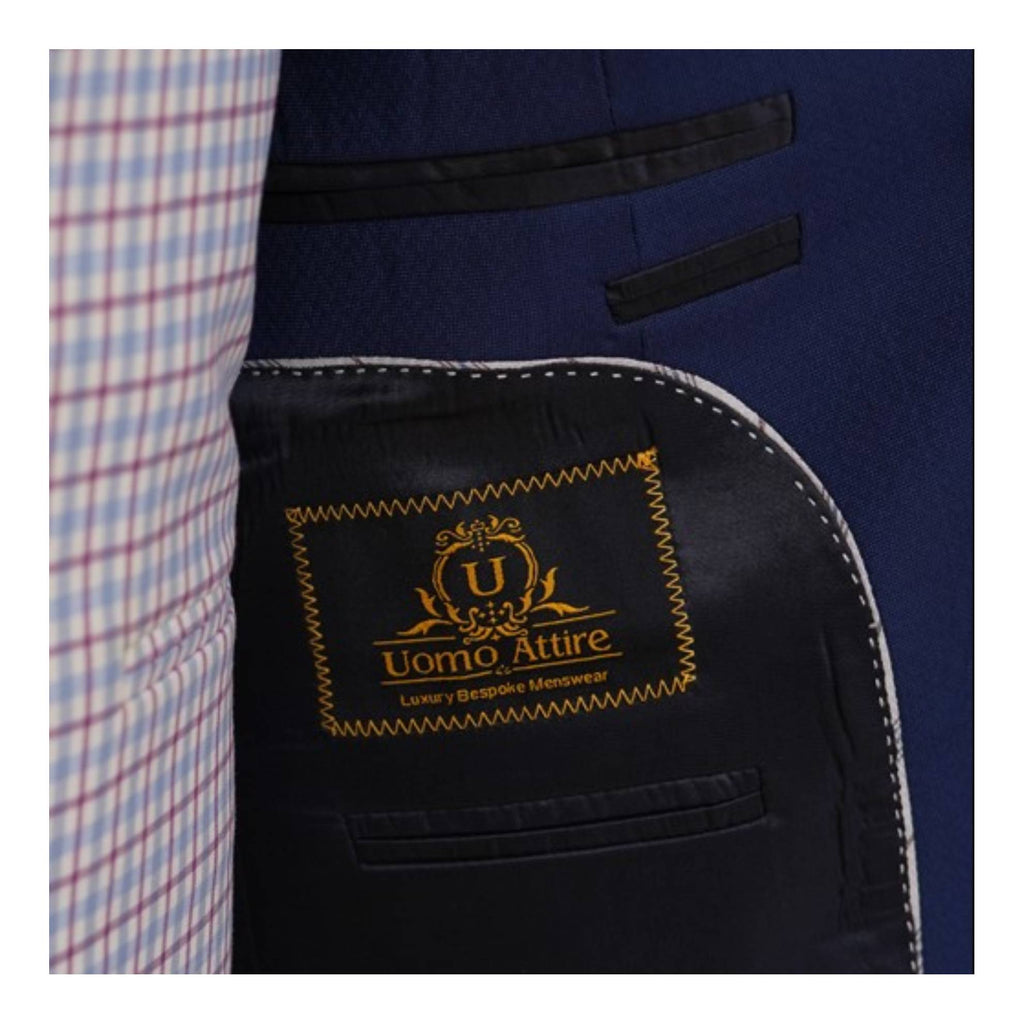 Custom made blue wedding suit for groom inside linning fashion| Best custom wedding suit for groom