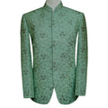 Custom made ice-blue color prince coat for wedding | Prince coat for groom