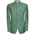 Custom made ice-blue color prince coat for wedding | Prince coat for groom