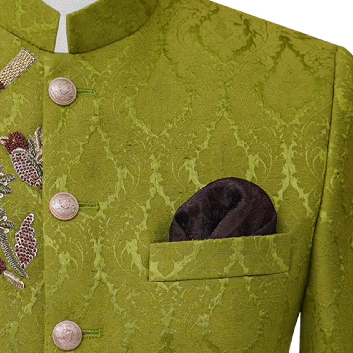 Custom made prince coat in pure soft karandi fabric | deep green prince coat in pakistan