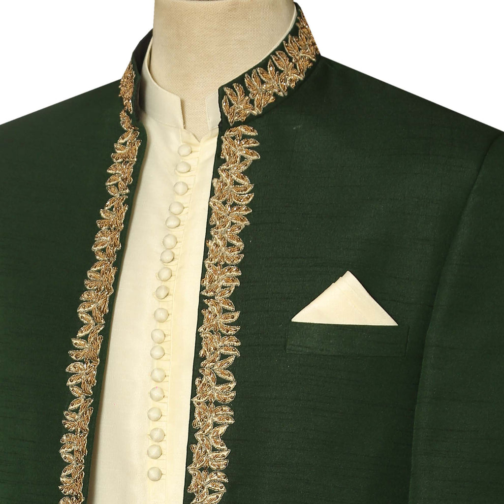 Deep Green Prince Pakistan with Shalwar Kameez