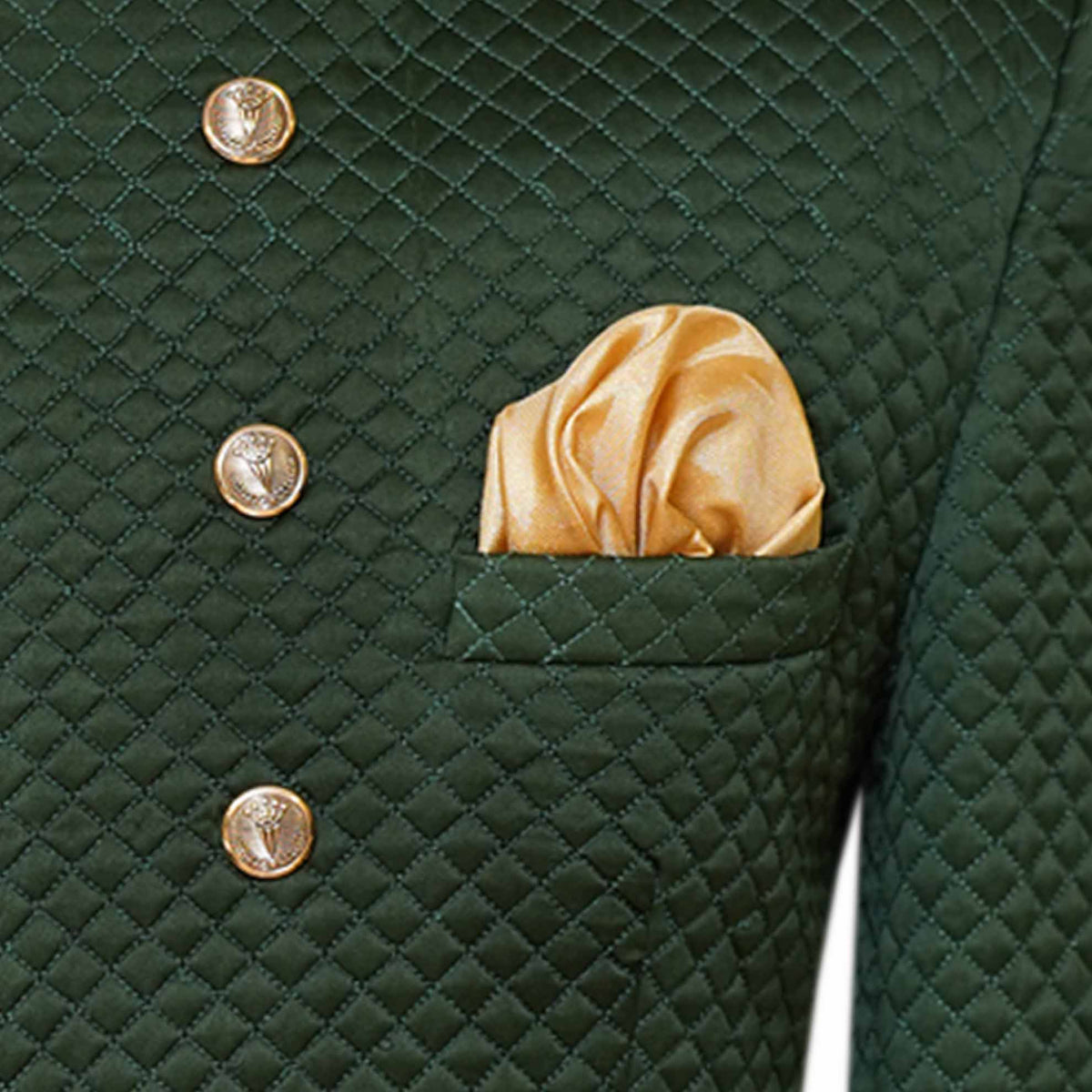 Deep green prince coat design with soft padding | Prince coat for mehndi event 2