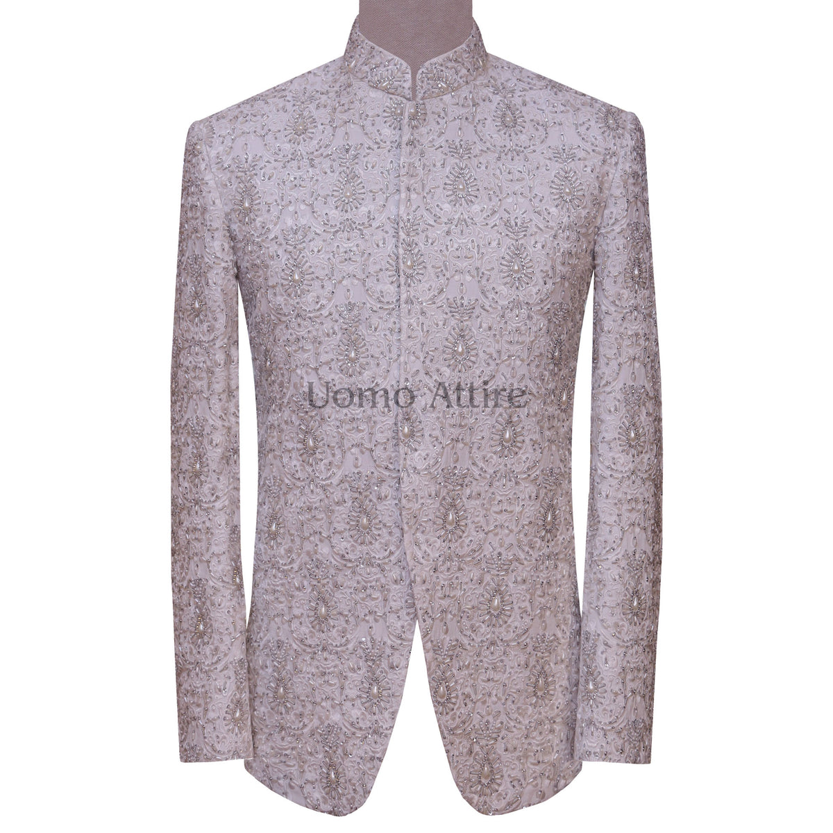Designer Off White Wedding Prince Coat for Groom