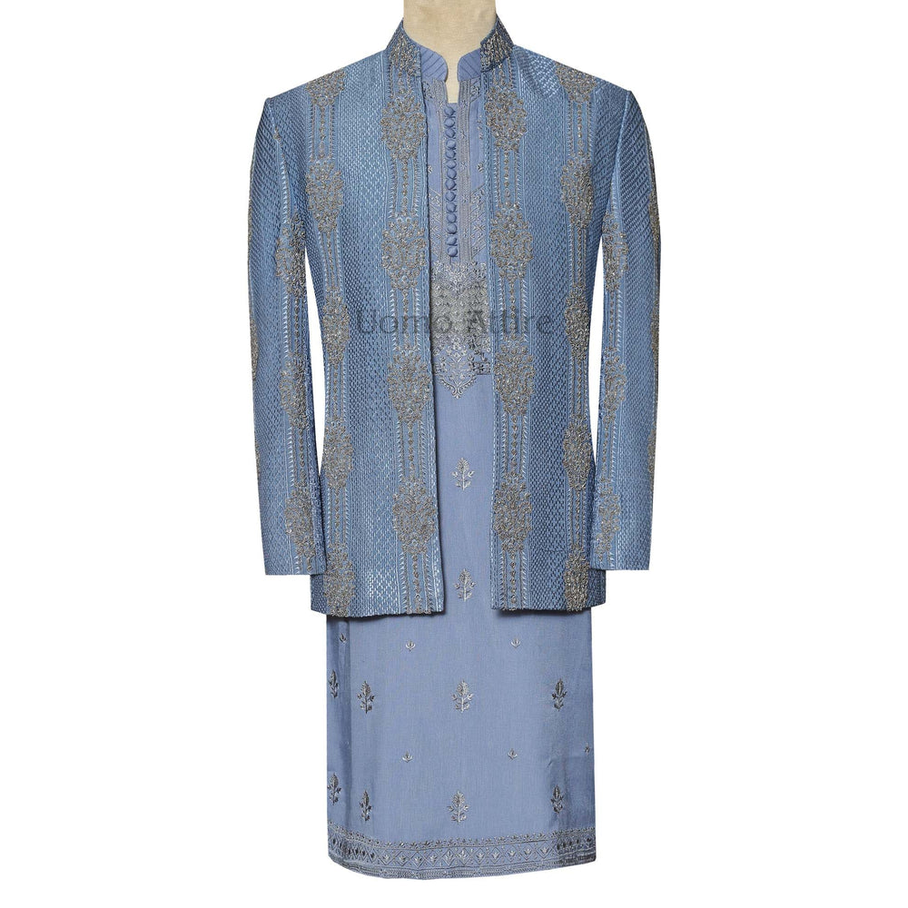 
                  
                    Designer Sky Blue Wedding Prince Coat for Men
                  
                