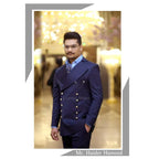 Double breasted 2 piece suit for men in chester style