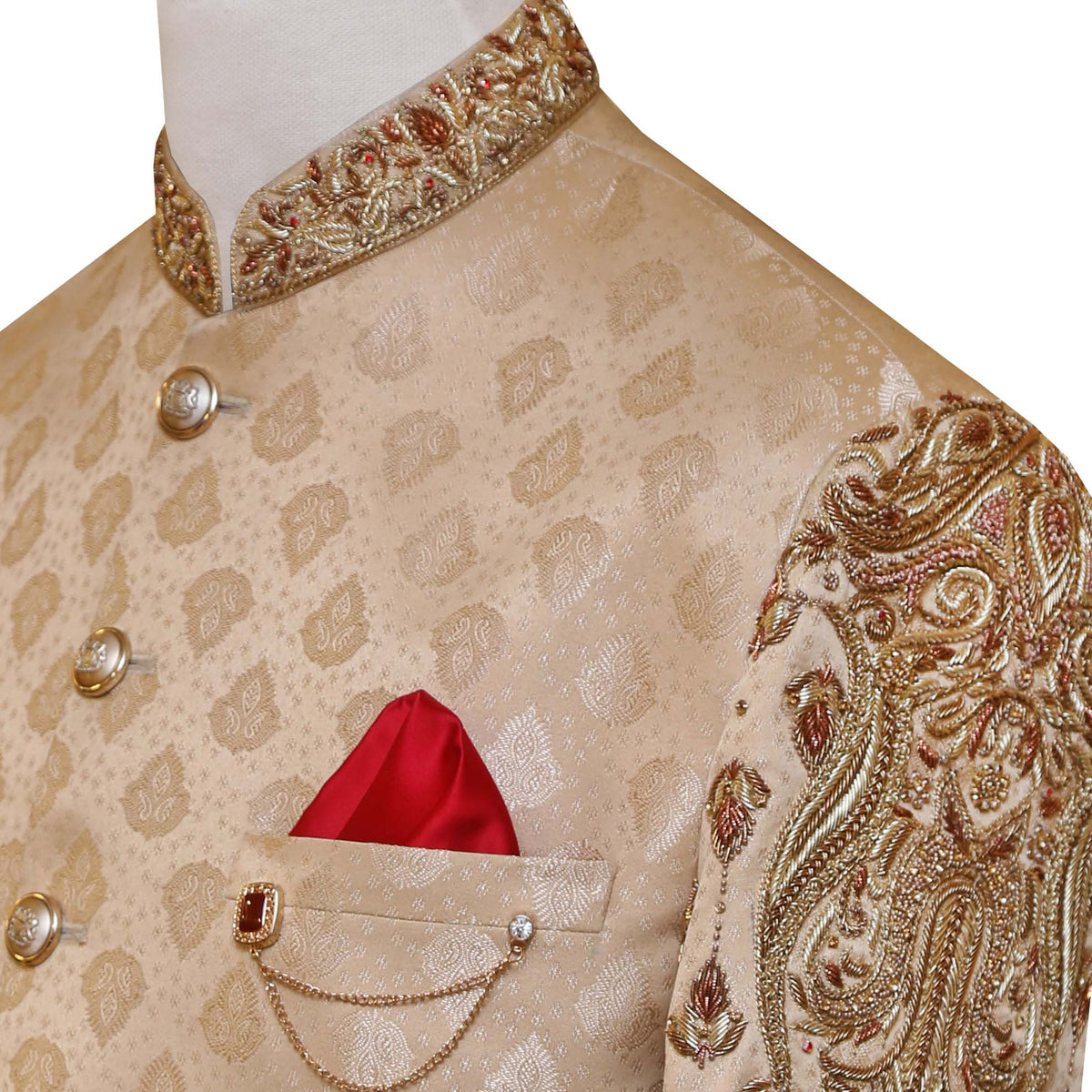 Embellished prince coat for barat and nikkah 2