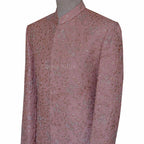 Fully Embroidered Mens Pink Prince Coat 2