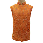 Fully embroidered and embellished waistcoat for sharp look